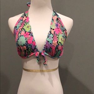 Floral bikini halter top